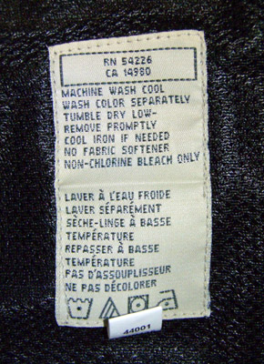 RR pants - cleaning info